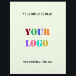 Custom Company Logo Text Business Promotion Flyer<br><div class="desc">Custom Colours and Fonts - Design Your Own Personalised Flyers with Your Company Logo and Text Promotional Business Flyer / Gift - Add Your Logo / Image or QR Code - Photo / and Text - Name / Information / More - Resize and move elements with Customisation tool. Choose /...</div>