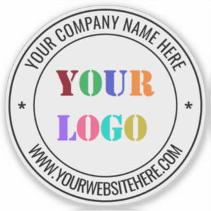 Custom Company Logo Text Business Sticker Template
