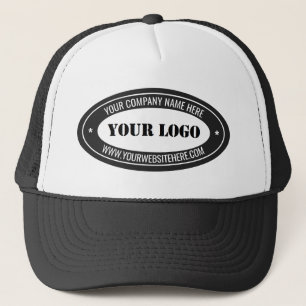 Custom Company Logo Text Business Trucker Hat