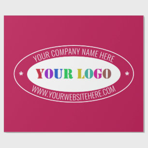 Custom Company Logo Text Business Wrapping Paper