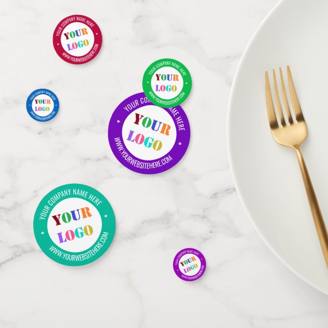 Custom Company Logo Text Confetti - Choose Colours (Group)