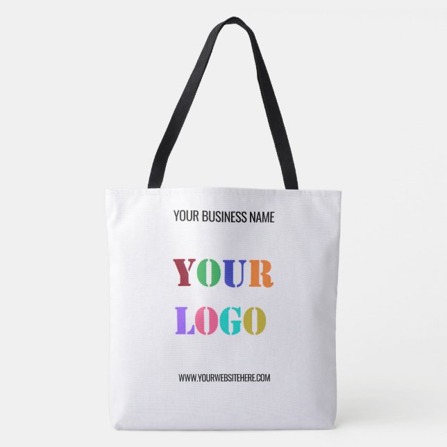 Custom Company Logo Text Crossbody or Tote Bag (Front)