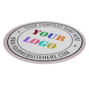 Custom Company Logo Text Cutting Board Template