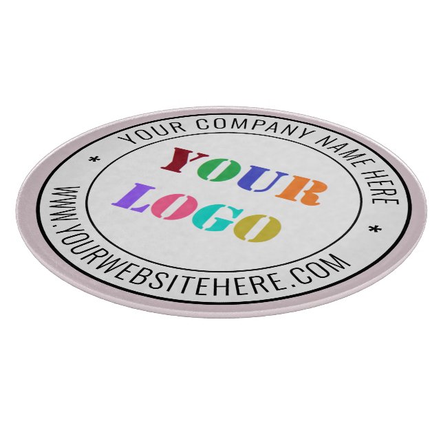 Custom Company Logo Text Cutting Board Template (Corner)