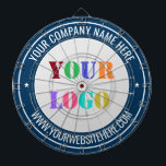 Custom Company Logo Text Dart Board Template<br><div class="desc">Custom Colours and Font - Sedign Your Own Personalised Dart Board with Your Company Logo or Photo and Name Website or Custom Text Promotional Business or Modern Personal Dartboards / Gift - Add Your Logo - Image - Photo or QR Code / Name - Company / Website or other Information...</div>