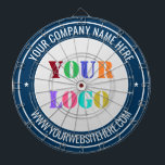 Custom Company Logo Text Dart Board - Your Colours<br><div class="desc">Custom Colours and Font - Personalised Dart Board with Your Company Logo or Photo and Name Website or Custom Text Promotional Business or Modern Personal Dartboards / Gift - Add Your Logo - Image - Photo or QR Code / Name - Company / Website or other Information / text -...</div>