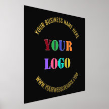 Custom Company Logo Text Foil Prints Your Colours