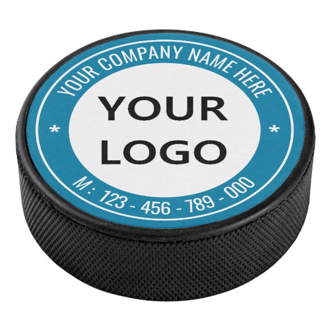 Custom Company Logo Text Hockey Puck Choose Colour (3/4)