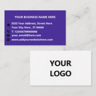 Custom Company Logo Text Info Business Card