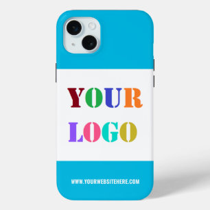 Custom Company Logo Text iPhone Case Choose Colour