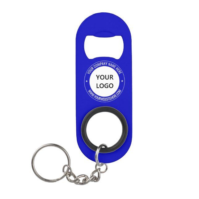 Custom Company Logo Text Keychain Bottle Opener (Front)