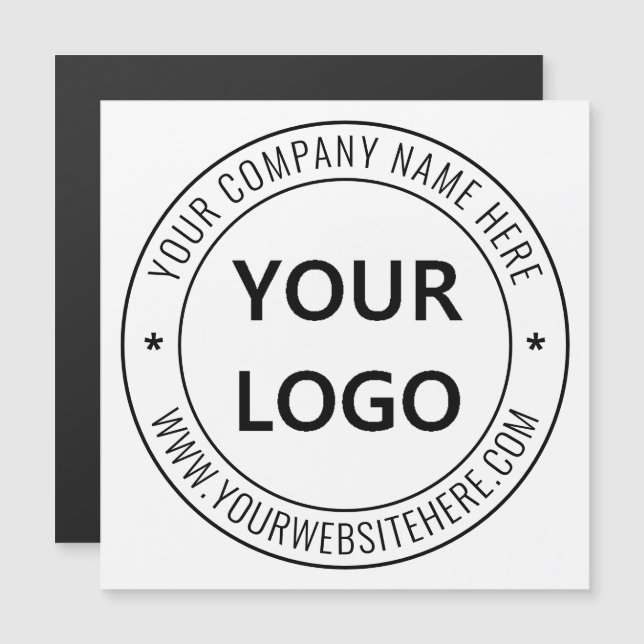 Custom Company Logo Text Magnetic Business Card (Front/Back)