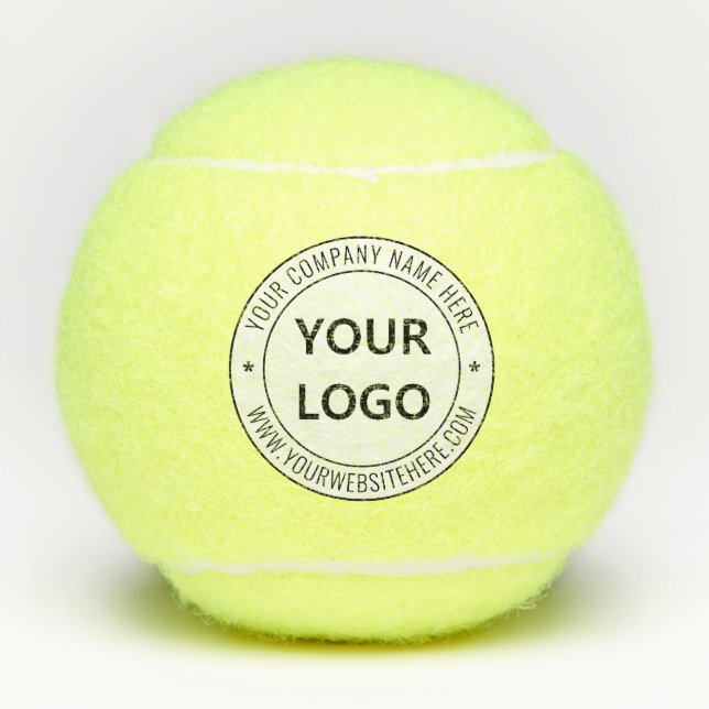 Custom Company Logo Text Personalised Tennis Balls (Front)