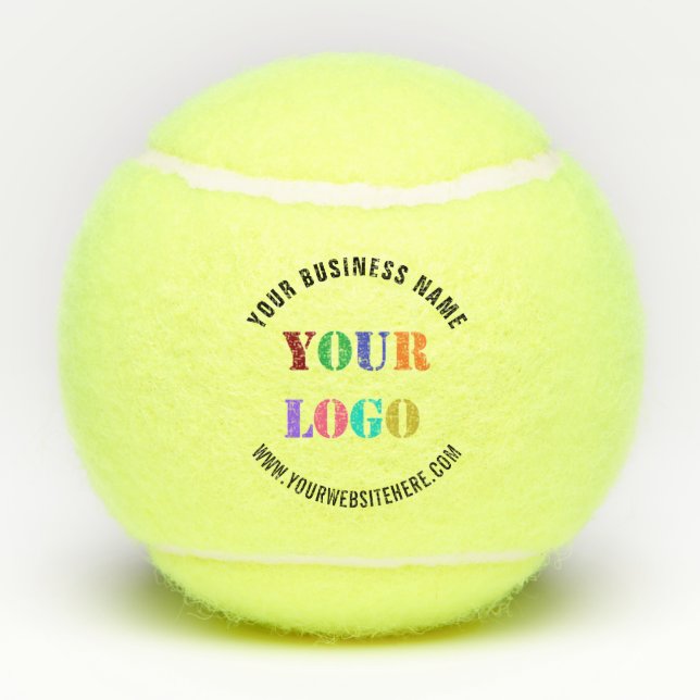 Custom Company Logo Text Personalised Tennis Balls (Back)