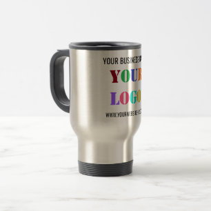 Custom Company Logo Text Personalised Travel Mug