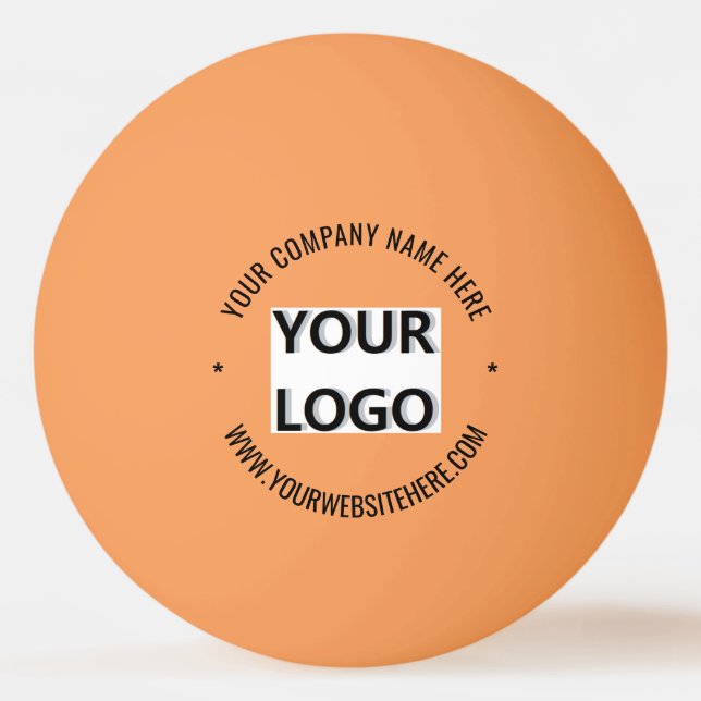 Custom Company Logo Text Ping Pong Balls Template (Front)