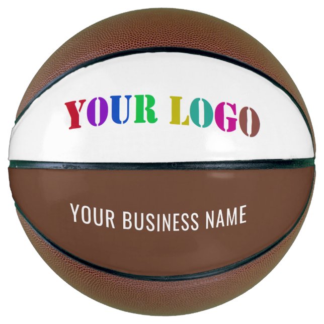 Custom Company Logo Text Promotional Basketball (Front)