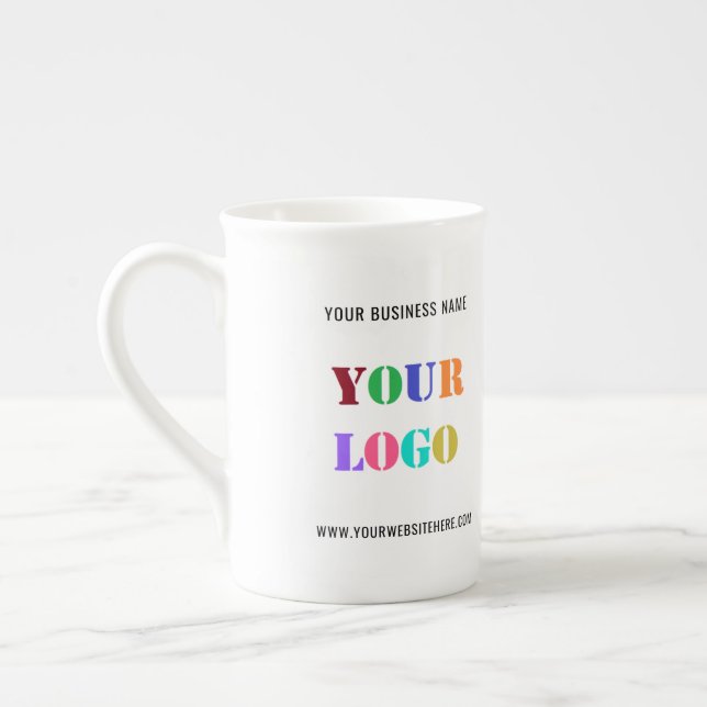 Custom Company Logo Text Promotional Business Mug (Left)