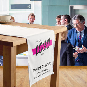 Custom Company Logo Text Promotional Business  Short Table Runner