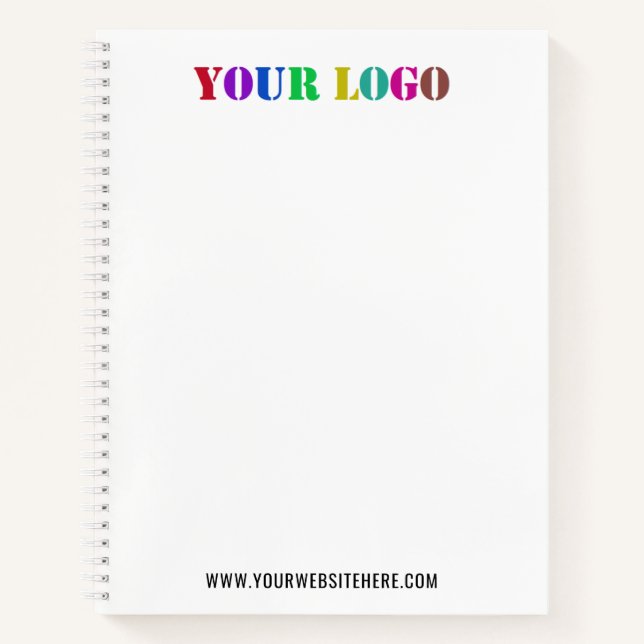 Custom Company Logo Text Promotional Notebook (Front)
