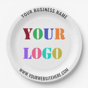 Custom Company Logo Text Promotional Paper Plates