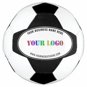 Custom Company Logo Text Soccer Ball Choose Colour