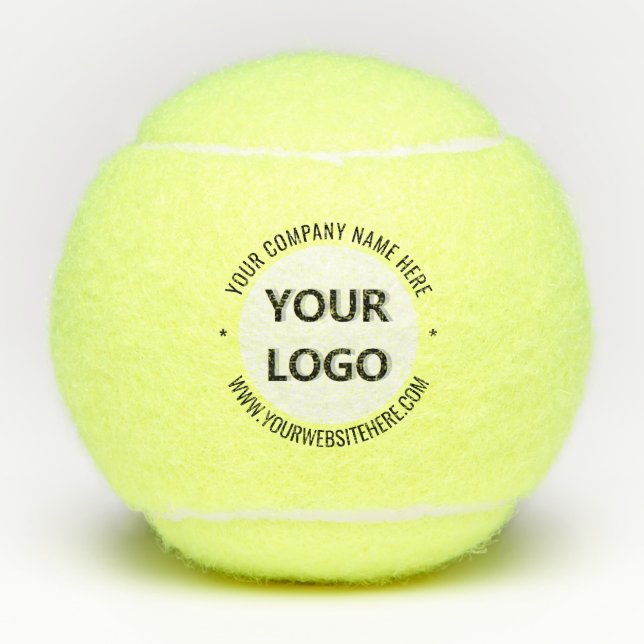 Custom Company Logo Text Tennis Balls Template (Front)