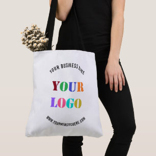 Custom Company Logo Text Tote or Crossbody Bag