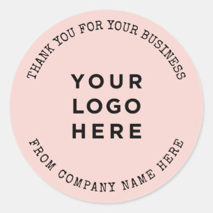 Custom Company Logo Thank You For Your Business Classic Round Sticker