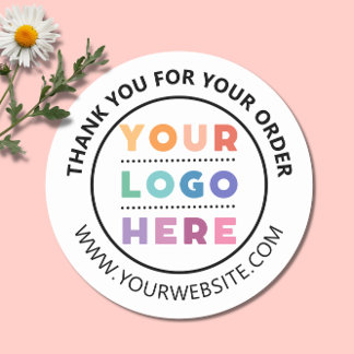 Custom Company Logo Thank You For Your Order Classic Round Sticker
