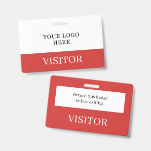 Custom Company Logo Visitor Pass ID Badge