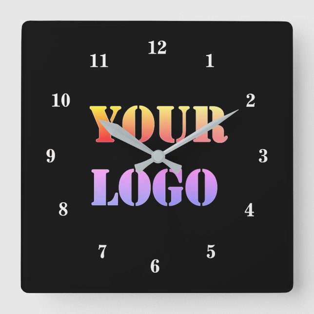 Custom Company Logo Wall Clock Choose Colour (Front)