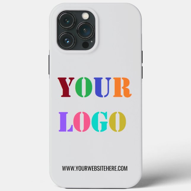 Custom Company Logo Website Business iPhone Case (Back)