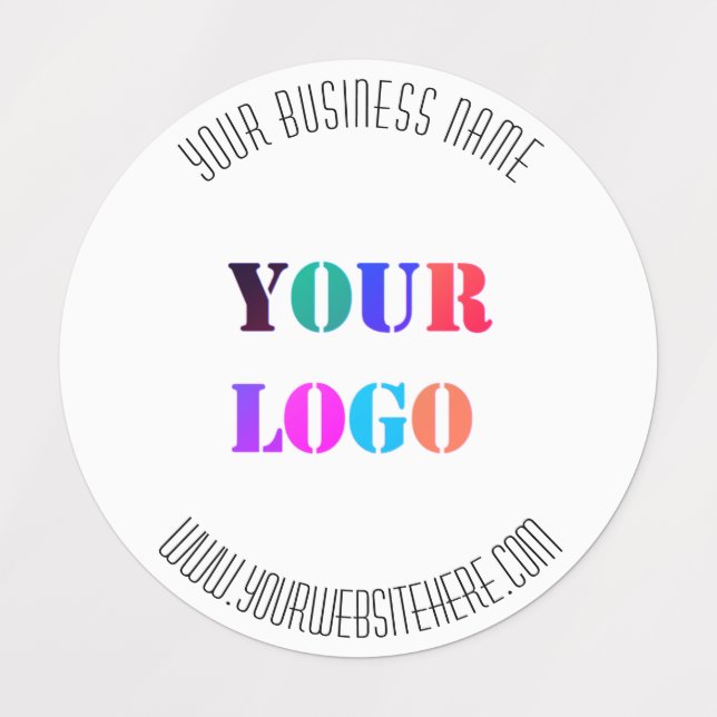 Custom Company Logo Website Name Business Labels (Design 2)