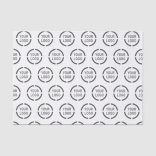 Custom company logo white branded tissue paper