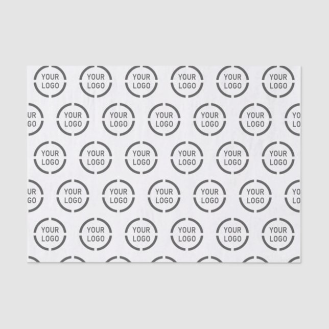 Custom company logo white branded tissue paper (Front)