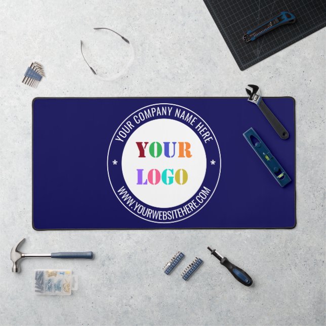 Custom Company Logo with Text Desk Mat Your Colour (Workstation)