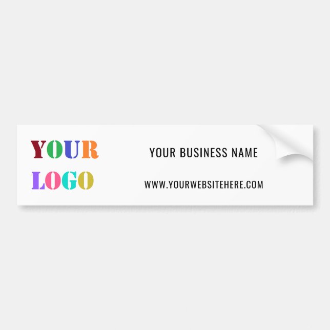 Custom Company Logo Your Business Bumper Sticker (Front)