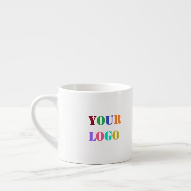 Custom Company Logo Your Business Espresso Cup (Left)