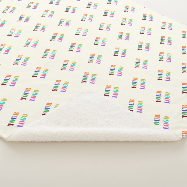 Custom Company Logo Your Business Sherpa Blanket (3/4)
