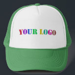 Custom Company Logo Your Business Trucker Hat<br><div class="desc">Hat with Custom Logo or Text Promotional Business Personalized Trucker Hats / Gift - Add Your Logo / Image or Text / Information - Resize and move elements with Customization tool. Choose font / size / color ! Please use your logo - image that does not infringe anyone's Copyright !!...</div>