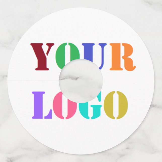 Custom Company Logo Your Business Wine Glass Tag (Front)