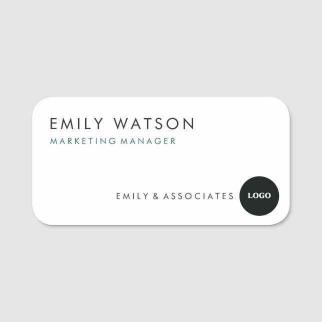 Custom Company Name Badge – Professional Staff ID  (Front)