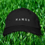 Custom Company Name Business Employee Staff  Embroidered Hat<br><div class="desc">Simple Black Hat Custom Company Name Business Employee Staff Embroidered Baseball Cap</div>