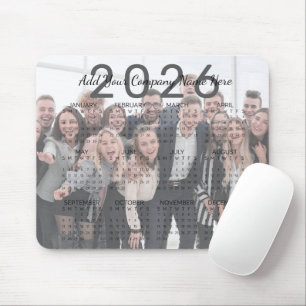 Custom Company Name & Photo 2026 Calendar Mouse Mat