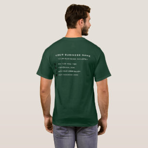 Custom Company Name Text Info Business T-Shirt