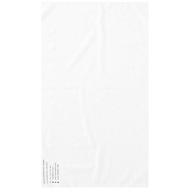 Custom Company Name Text Info Tablecloth Template (Front)