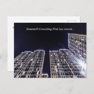 Custom Company Office Building Business Moving Announcement Postcard