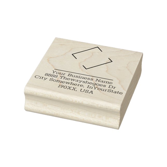 Custom Company or Business Logo and Mail Address Rubber Stamp (Stamp)
