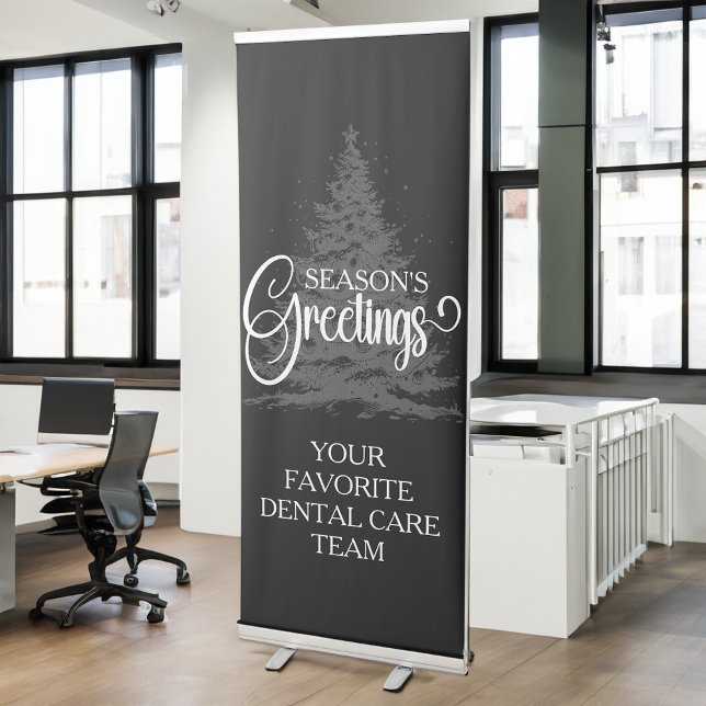 Custom Company Professional Modern Christmas Tree Retractable Banner (Creator Uploaded)